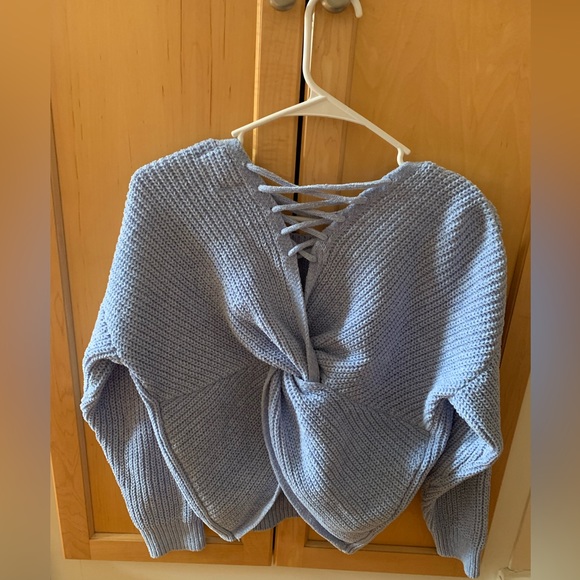 Pink Republic (Juniors) Blue Sweater Size Small - Picture 2 of 6